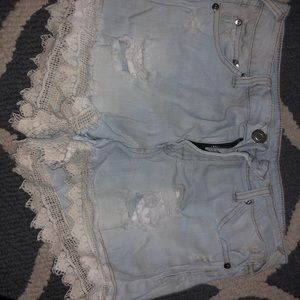 Denim Distressed Shorts